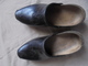 Delcampe - Ancien - Paire De Sabots En Bois Et Cuir Noir - Shoes