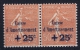 France 1928 Yvert 250  Paire MNH/**  RR - 1927-31 Sinking Fund