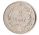 BELGIQUE  2 FRANK  1911 ARGENT - 2 Frank