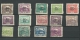 14 Timbres Tchécoslovaquie Vue Du Hradschin ( Prague ) 1919  Dont 7 Neufs Surchargés Dentelés Et Non Dentelés - Nuevos