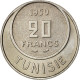 Monnaie, Tunisie, Muhammad Al-Amin Bey, 20 Francs, 1950, Paris, SPL - Túnez