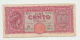 Italy 100 Lire 1944 VG+ P 75a 75 A - 100 Lire