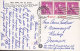 United States PPC New York City By Night MOBILE Alabama 1962 To KASTRUP Denmark 3-Stripe Lincoln Stamps (2 Scans) - Mehransichten, Panoramakarten