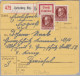 Heimat DE BAY RATTENBERG 1918-11-26 Paketkarte "Durch Eilboten" - Cartas & Documentos