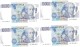 ITALIA N° 4 BANCONOTE CONSECUTIVE DA LIRE 10000  VOLTA SERIE GH 980565 D - GH 980568 D  FDS - 10000 Lire