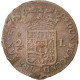 Monnaie, Pays-Bas Espagnols, NAMUR, Philip V Of Spain, 2 Liards, 1709, Namur - Autres & Non Classés