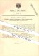 Original Patent - Hermann Schmidt In Torgau , 1882 , Auflagen An Pressbalken Von Papierschneidmaschinen !!! - Torgau