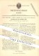 Original Pantent - Carl Hartlieb In Porto Alegre , Brasilien , 1884 , Blasinstrument Mit Zungen , Trompete , Trumpet - Musical Instruments