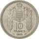 Monnaie, Monaco, 10 Francs, 1945, SUP, Copper-nickel, KM:E18, Gadoury:136 - 1922-1949 Louis II