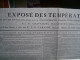 EXPOSE DES TEMPERATURES - 1701-1800