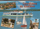 20520- GUNZENHAUSEN- ALTMUHLSEE LAKE, TOWN PANORAMA, FOUNTAIN, SQUARE, SHIP, BOAT - Gunzenhausen