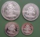 Bahamas, 1974, Set Of Coins Include Four Big Silver Coins,  Total Weight More Than 100 G - Bahamas