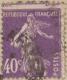 France 1928. Y&T 236  Semeuse 40 C Violet. Piquage à Cheval Sur Carte "une Semeuse Chinoise" - Lettres & Documents