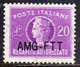 TRIESTE A 1954 AMG - FTT NUOVO TIPO DI SOPRASTAMPA ITALY OVERPRINTED NEW TYPE RECAPITO AUTORIZZATO LIRE 20 MNH CENTRATO - Steuermarken
