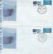 Philatélie Polaire - Australie - 4 Lettres De 1990 - Pinguins - 4 Oblit Différentes - Australian Research Expéditions - Bases Antarctiques