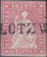 Heimat BE LOTZWIL 185? Lang-Stempel Auf 15Rp Strubel Zu#24D (SFh.bl.) - Usados