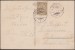 Luxembourg 1914 Y&T 90. 2 C Blason Sur Carte Postale Nationale Oblitérée Vianden. Vue Des Ruines Du Château - 1907-24 Abzeichen