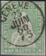 Heimat GE GENEVE 1860-06-25 Voll-Stempel Auf 40Rp.Strubel Berührt Zu#26G - Gebraucht