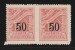 Greece 1942 Postage Due Surcharge 50L On 30L With Variation With Double Perforation Set MNH W0141 - Neufs