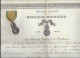 Brevet De Médaille Militaire/Grand Chancelier Ordre National Légion Honneur/1er Régt Tirailleurs Algériens/1884 DIP110 - Otros & Sin Clasificación