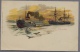 Eisbrecher Im Polareis Spitzbergen ? Color Litho 1900 Gelaufen Handels Dampfer Forschungsschiff ?  F. Nath  C20 - Schlepper