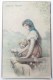 CPA Litho Illustrateur  M.M. VIENNE 300 Wichera Superbe Femme Et ENFANT  Paques Mouton Agneau Voyagé 1907 - Wichera