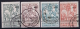 Belgium:  1911 OBP 92 + 94 + 96 + 98 Used    Obl Mi 81 II - 84 II - 1910-1911 Caritas