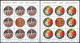 ROMANIA, 2016, HOLY EASTER, Religion, Painting, Flowers, Round Stamp, 2 Sheets, 8 Stamps/sheet, MNH (**), LPMP 2098 - Nuovi