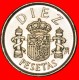 § WORD: SPAIN &#9733; 10 PESETAS 1985 MINT LUSTER! LOW START &#9733; NO RESERVE! Type (1983-1985) - 10 Pesetas