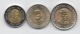 Equateur : Lot De 3 Pièces BIMETAL : 100-500-1000 Sucres 1997 UNC - Ecuador