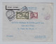 Asien Vietnam 1934-07-21 Saigon Cochinchine Flugpost Brief Nach Genève Violett Stempel "Controle Affr. Avion" - Cartas & Documentos