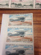 3x 4 STAMPS AVIONS AVIATION PLANES FLUGZEUG LIAISON AEROPOSTALE FRANCE NIGER 1968 NON DENTELES IMPERF IMPERFORATED - Africa