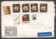 CANADA,   Airmail Cover From Canada To India, 10 Stamps, Multiple Cancellations, Queen, Roses - Lettres & Documents