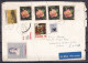 CANADA,   Airmail Cover From Canada To India, 10 Stamps, Multiple Cancellations, Queen, Roses - Brieven En Documenten