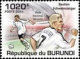 BURUNDI 2011 FOOTBALL PLAYERS 4 Values Set + Miniature Sheet MNH - Ongebruikt