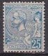 Monaco 1901 Prince Albert 1e 25 C. Bleu  Y&T 25 Neuf Avec Charniere - Neufs