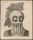 MAN In MASK - ORIGINAL ENGRAVING ETCHING 1833 - Karlsruher Unterhaltungs-Blatt - Grands Formats