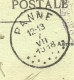 Kaart Met Als Aankomst Stempel PANNE Op 7/7/1918 , Censuur CONTROLE 92 - Not Occupied Zone