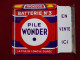 - Plaque émaillée "Pile Wonder" . Double Face - - Andere & Zonder Classificatie