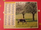 Calendrier Illustré En Carton De 1982. Almanach Des PTT Postes Facteur. Chateau De Loubressac Vache - Grossformat : 1981-90