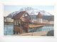 Postcard Lucerne Luzern Kapellbruckee Und Pilatus PU 1927 At Kriens Switzerland My Ref B1526 - Kriens