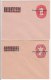 2 Diff., Motiff. 20p+20p Express Delivery Surcharged 25p (Rajastan Circle) Unused Postal Stationery Envelope Cover India - Enveloppes