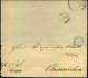 1856, Faltbriefhülle Mit Blauem K2 OLDENDORF Nach Obernkirchen, Rückseitig BÜCKEBURG-BAHNHOF - Lettres & Documents