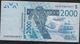 W.A.S. LETTER S GUINEA BISSAU  P916Sp 2000 FRANCS  2016 FINE Folds  NO P.h. ! - Westafrikanischer Staaten