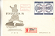 Finlande - Lettre De 1956 - Oblit Helsinki - Exposition Finlandia 1956 - Timbres Tête Bêche - Cartas & Documentos