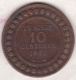 PROTECTORAT FRANCAIS. 10 CENTIMES 1907 A. BRONZE. - Túnez