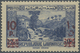 ** Libanon: 1943, 10pi. On 12½pi. Ultramarine With RED Overprint Instead Of "Black" (essai), Unmounted Mint, Signed Calv - Liban