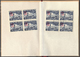Delcampe - /**/O Liechtenstein: 1952, 5 Fr. Burg Vaduz Und 1,20/40 Rp. Aufdruckmarke, Je Im Viererblock Ungebraucht (je 2 Marke - Covers & Documents
