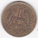 Protectorat Français Bon Pour 1 Franc 1941 – AH 1360 En Bronze-aluminium , Lec# 241 - Túnez