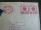 Lettre Inde India  EMA Rouge Par Avion Via Air Mail 4/03/1957 Trivandrum Pour Marseille - Lettres & Documents